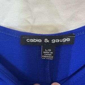 Cable & Gauge Vibrant Blue blouse.